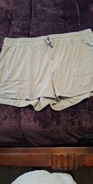 Athletic Works Light Gray Womens Lounge Shorts